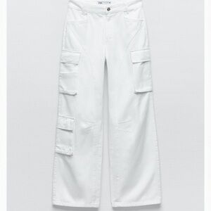 NWT Zara Mid-rise z1975 straight leg cargo jeans